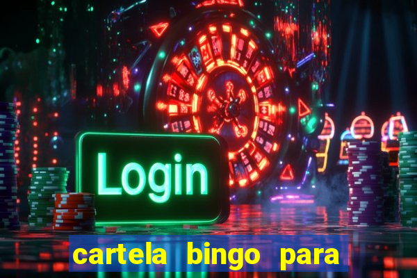 cartela bingo para cha de cozinha imprimir gratis